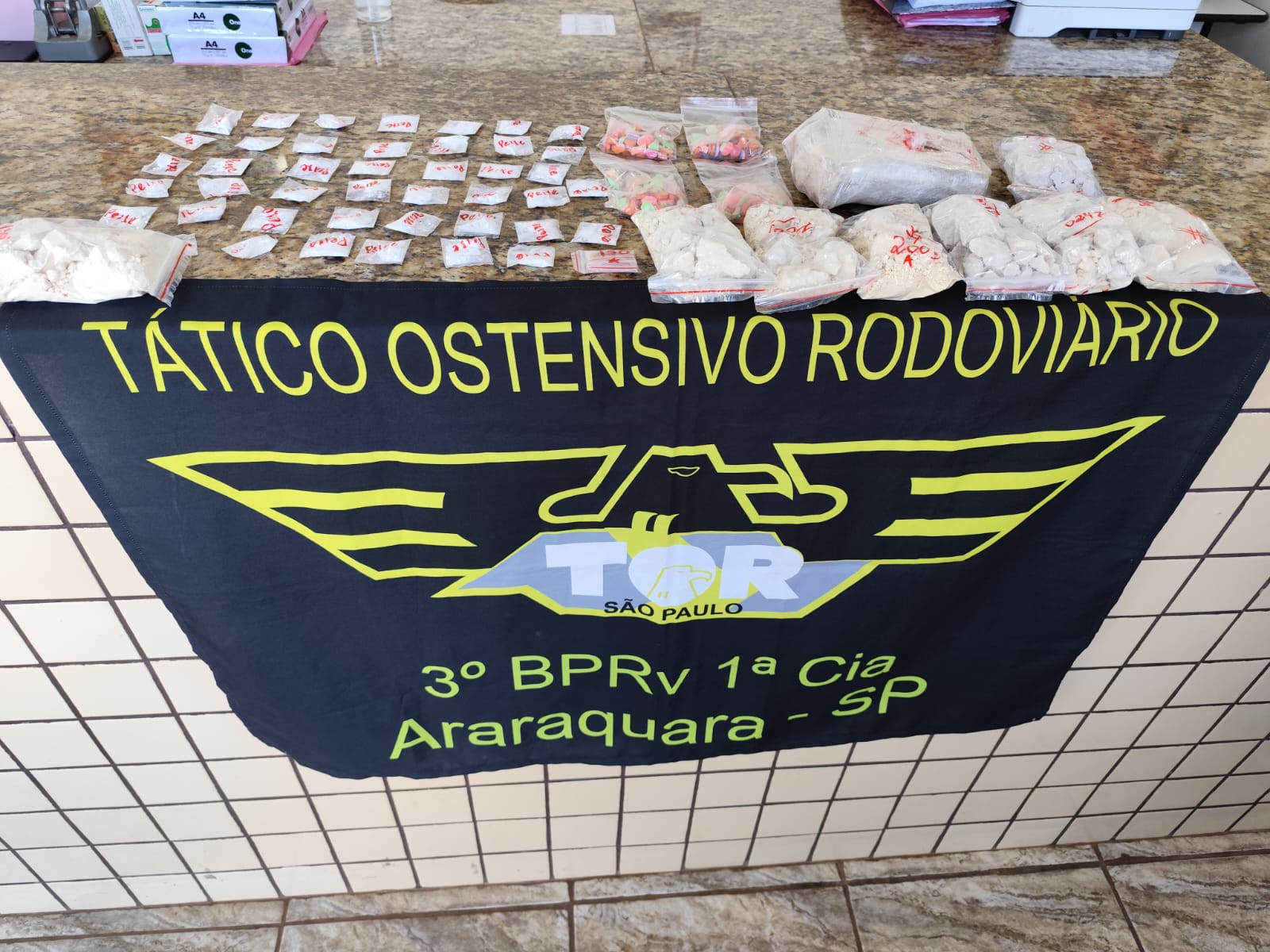 Foto: Divulgação/PMRV/Drogas Apreendidas